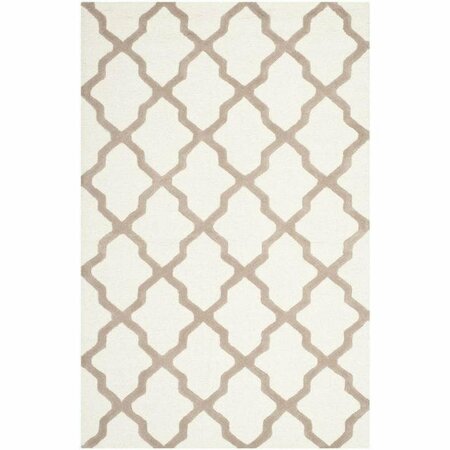 SAFAVIEH 4 x 4 ft. Square Transitional Cambridge- Ivory and Beige Hand Tufted Rug CAM121P-4SQ